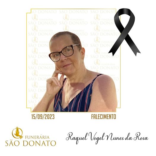 JI NEWS e Funerária São Donato registram o falecimento de Raquel Vogel Nunes da Rosa