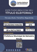 Cartório Eleitoral irá instalar posto de atendimento em Balneário Rincão (SC)