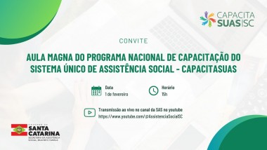 Aula Magna marca início dos cursos do Capacita Suas em Santa Catarina