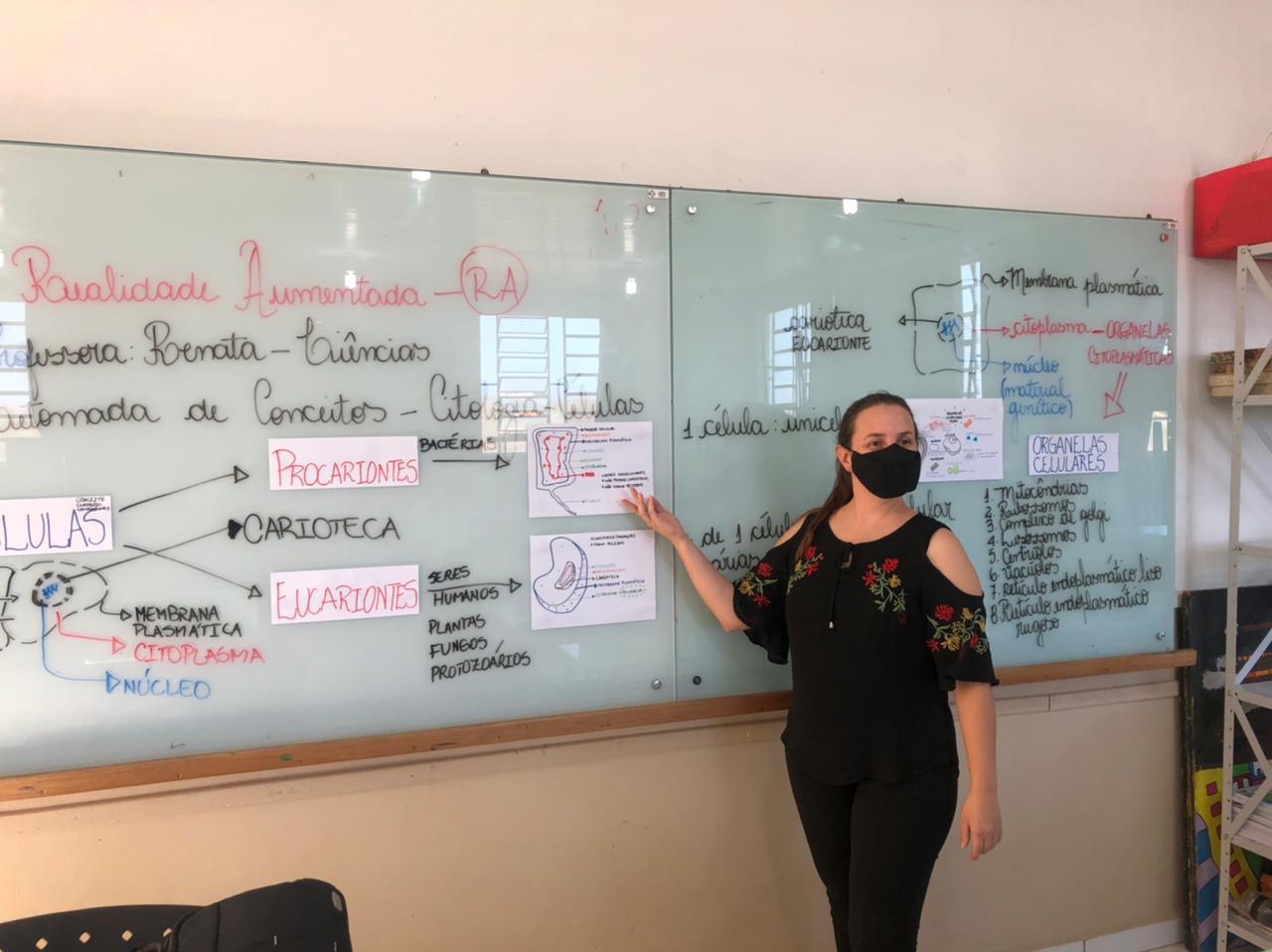 Projeto Realidade Aumentada &eacute; aplicado com alunos da Escola Tranquilo Pissetti