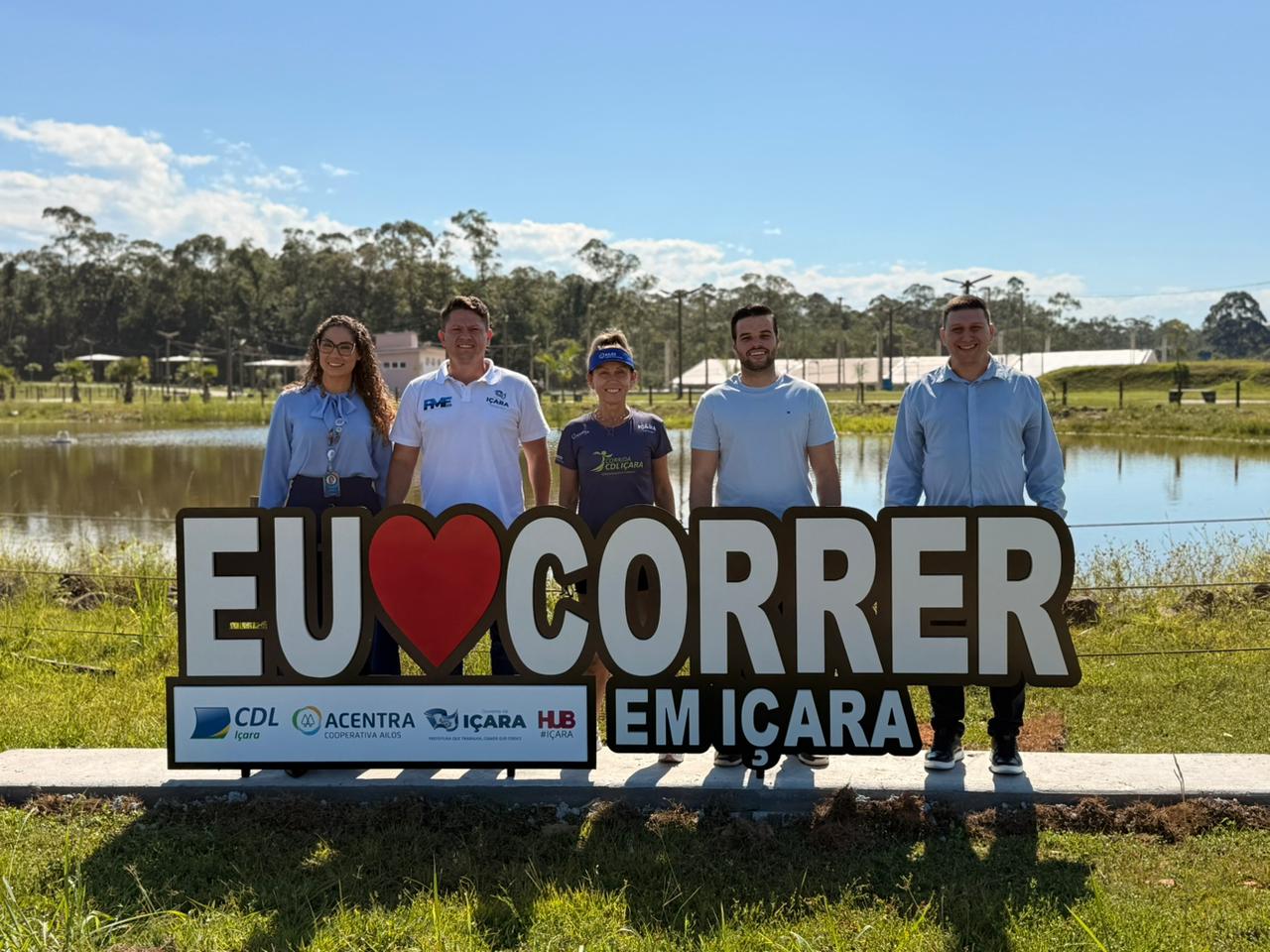 Parque Municipal de I&ccedil;ara recebe placa "instagram&aacute;vel" em alus&atilde;o &agrave; corrida