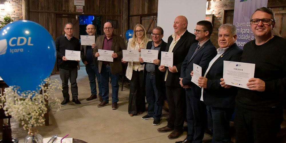 CDL de I&ccedil;ara (SC) celebra 45 anos com homenagem a ex-presidentes