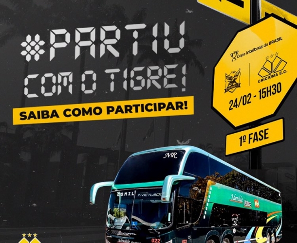 S&oacute;cios do Tigre ter&atilde;o &ocirc;nibus e ingressos gratuitos para jogo em RJ