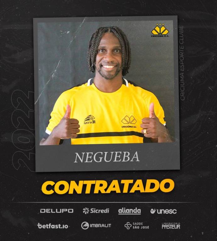 Crici&uacute;ma Esporte Clube confirma a contrata&ccedil;&atilde;o do atacante Negueba