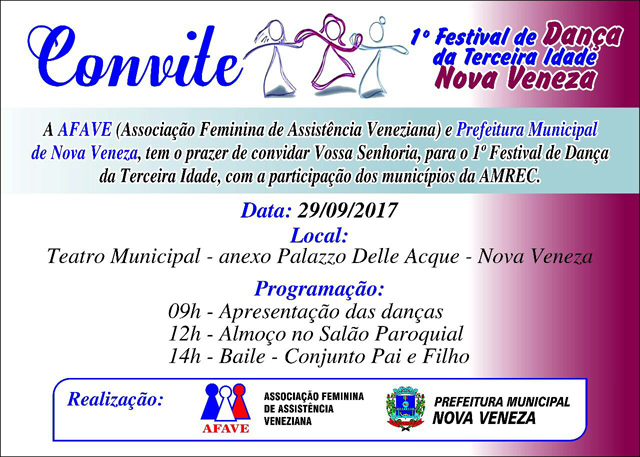 Afave promove 1&ordm; Festival de Dan&ccedil;a da Terceira Idade em NV