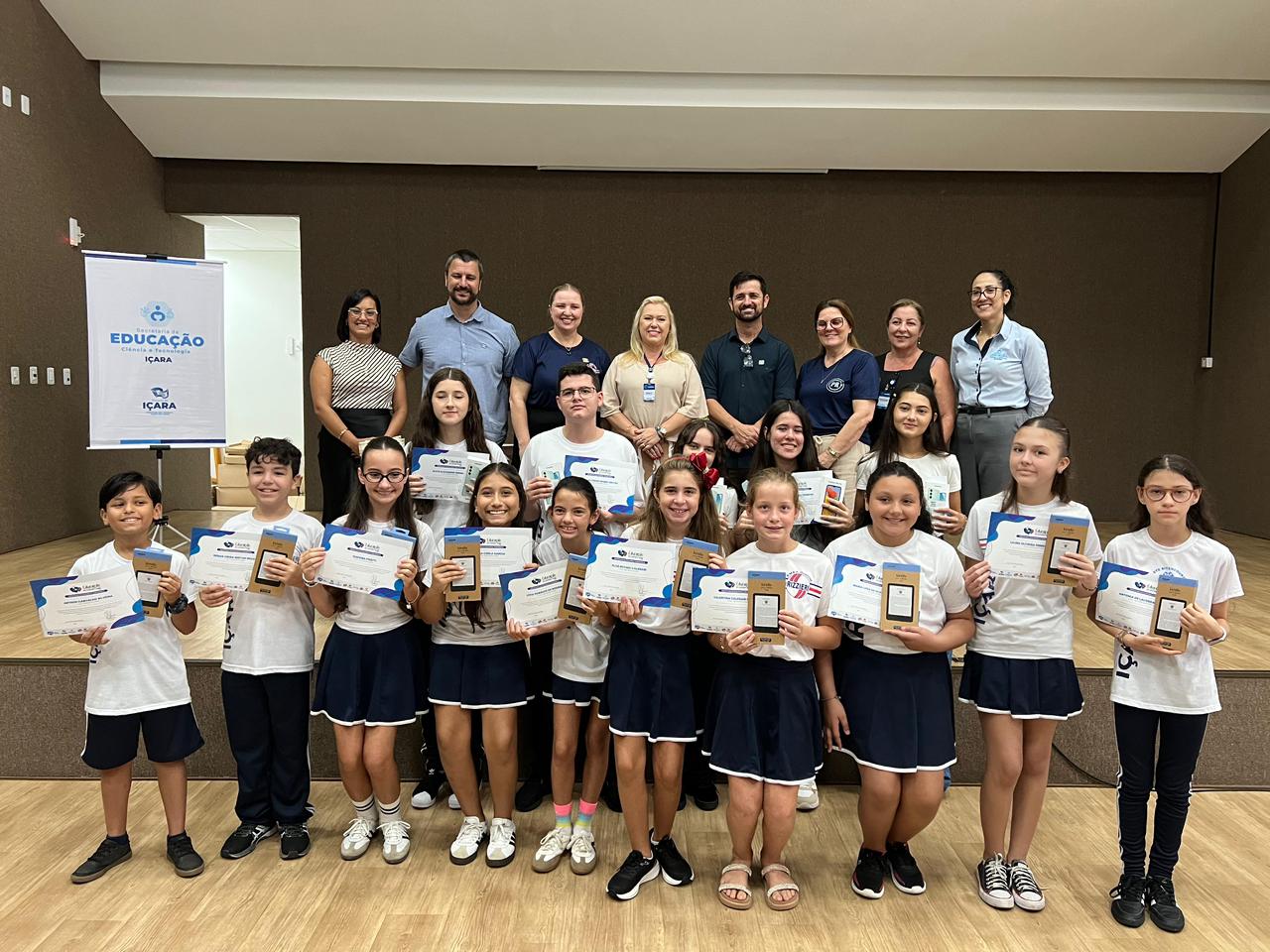Alunos de I&ccedil;ara (SC) s&atilde;o premiados no projeto Educa&ccedil;&atilde;o em Primeiro Lugar