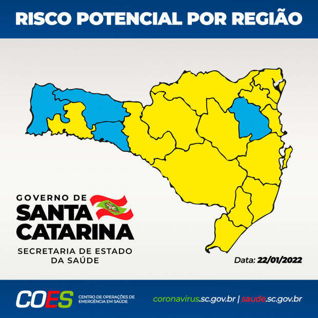Matriz de Risco aponta 13 regi&otilde;es no n&iacute;vel alto e quatro no n&iacute;vel moderado