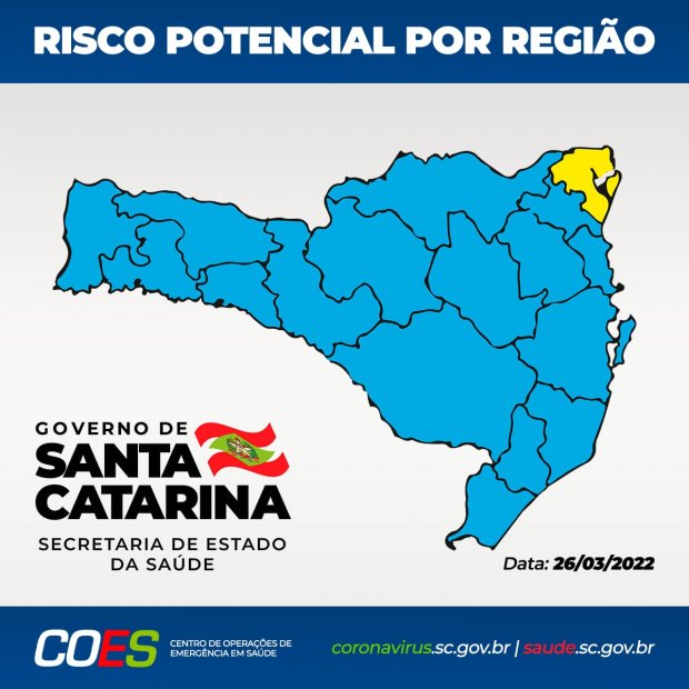 Matriz de Risco aponta 16 regi&otilde;es no n&iacute;vel moderado e uma no n&iacute;vel alto