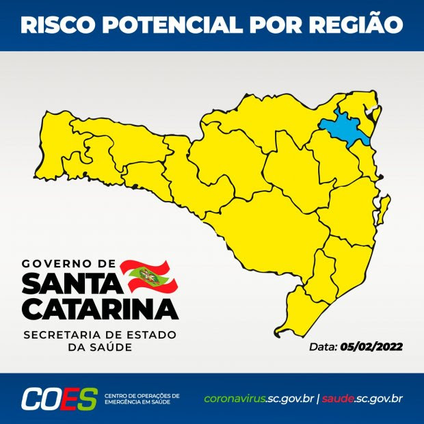 Matriz de Risco aponta 16 regi&otilde;es no n&iacute;vel alto e uma no moderado em SC