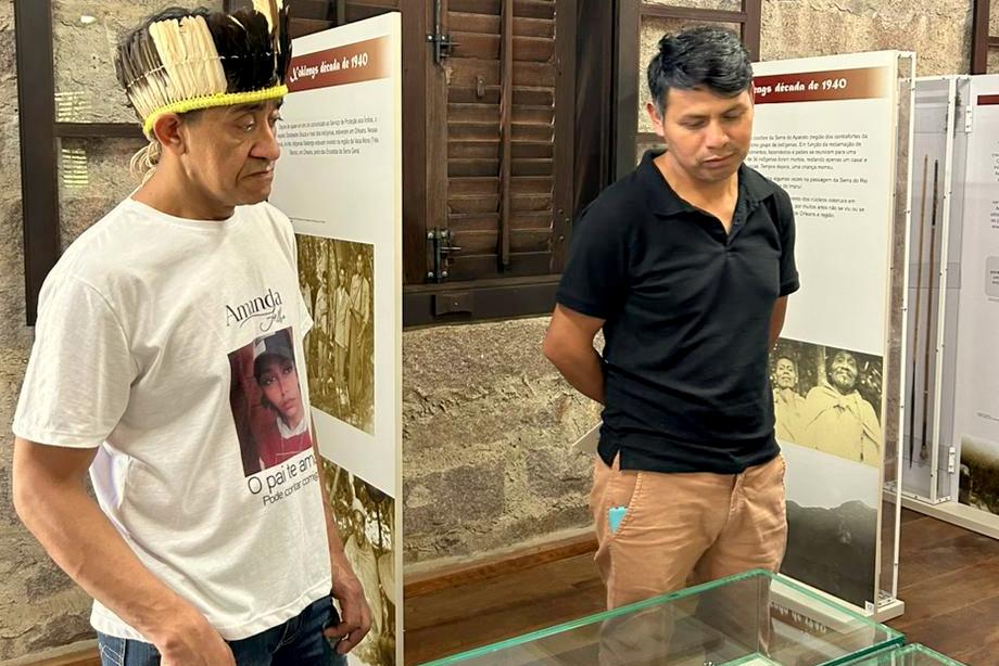 Representante do povo Xokleng visita o Museu ao Ar Livre em Orleans (SC)