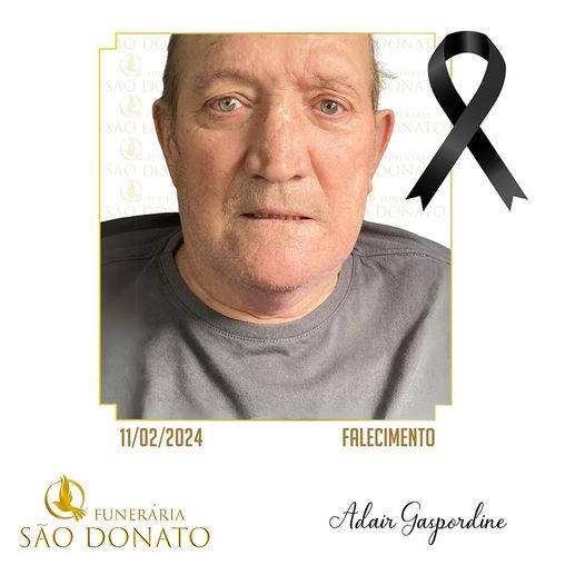 JI News e Funer&aacute;ria S&atilde;o Donato registram o falecimento de Adair Gaspordine