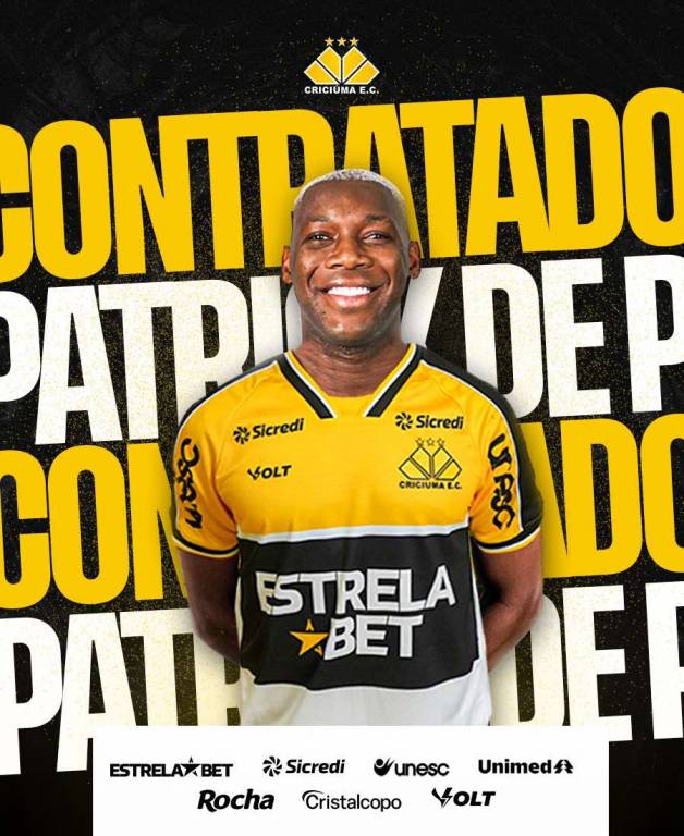 Crici&uacute;ma E.C. confirma contrata&ccedil;&atilde;o de Patrick de Paula para a temporada