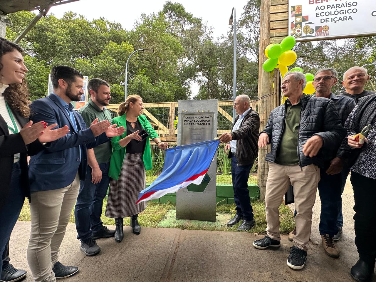 Governo de I&ccedil;ara inaugura Pra&ccedil;a Ecol&oacute;gica Luiz Castagnetti no Raichaski