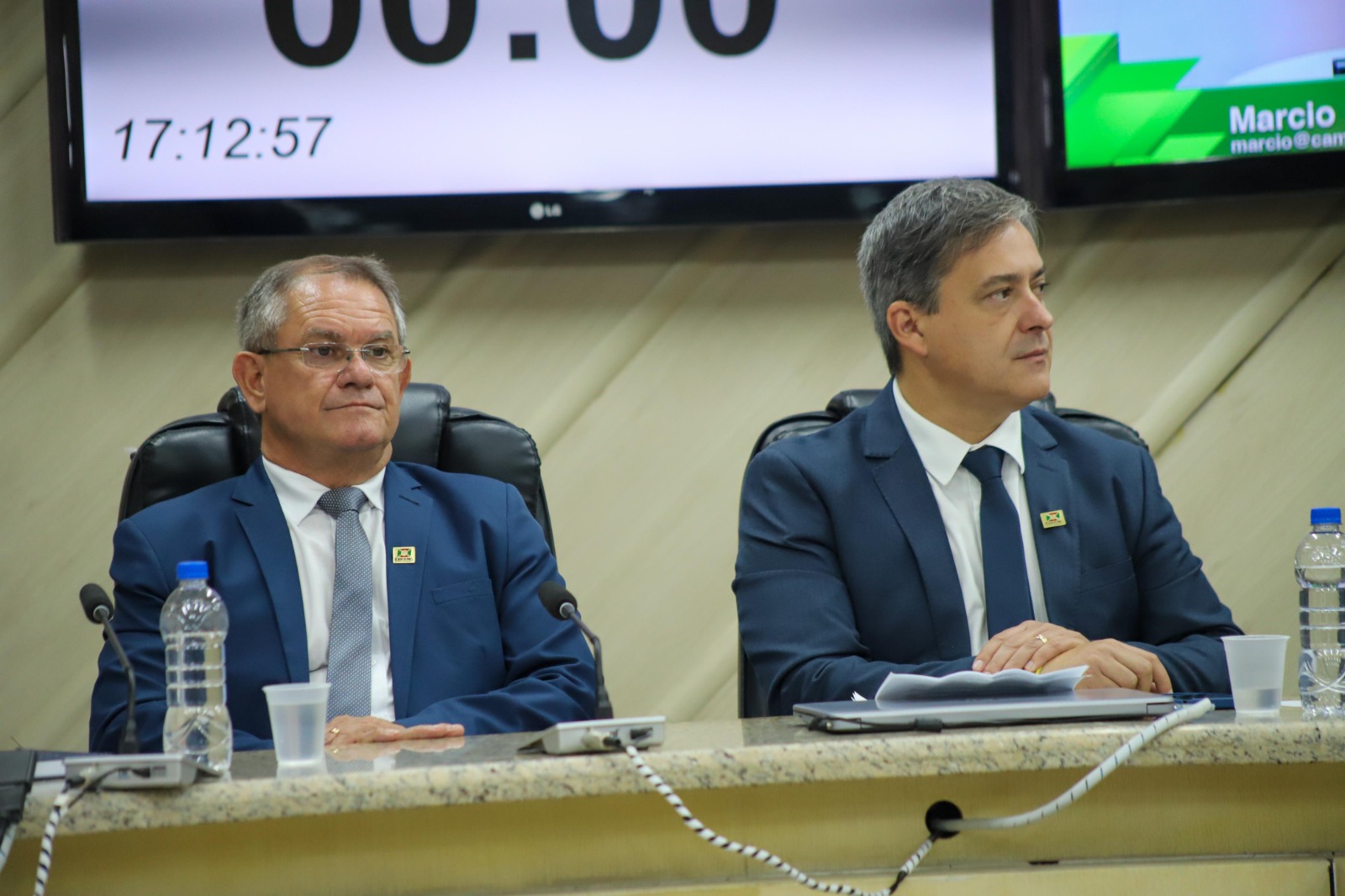 Prefeito e vice de Crici&uacute;ma acompanham abertura dos trabalhos no Legislativo