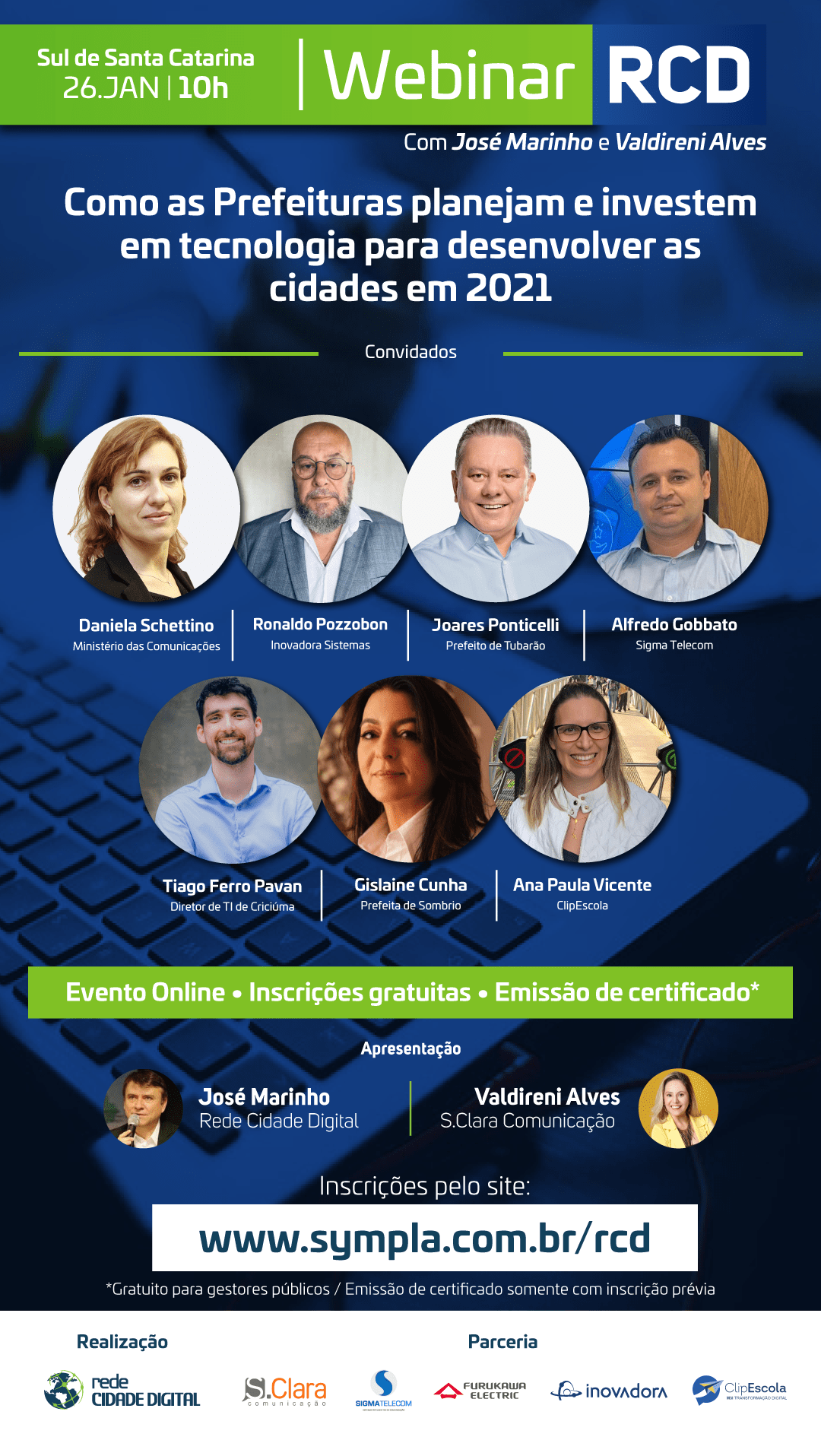 Prefeitos de Sombrio e Tubar&atilde;o apresentam tecnologias das Cidades Digitais