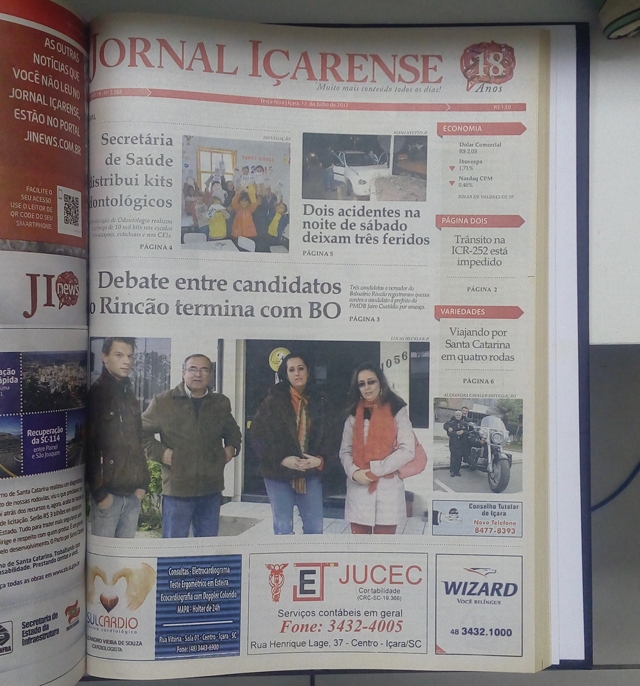 Jornal I&ccedil;arense registra seus 23 anos de hist&oacute;ria em I&ccedil;ara