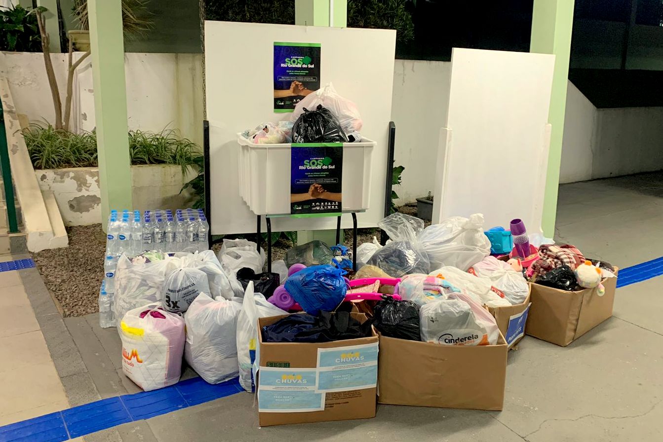 Unibave arrecada 6,6 toneladas de donativos aos atingidos pelas enxurradas do RS