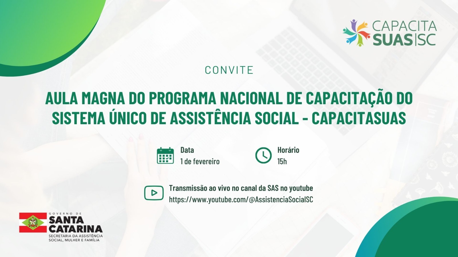 Aula Magna marca in&iacute;cio dos cursos do Capacita Suas em Santa Catarina