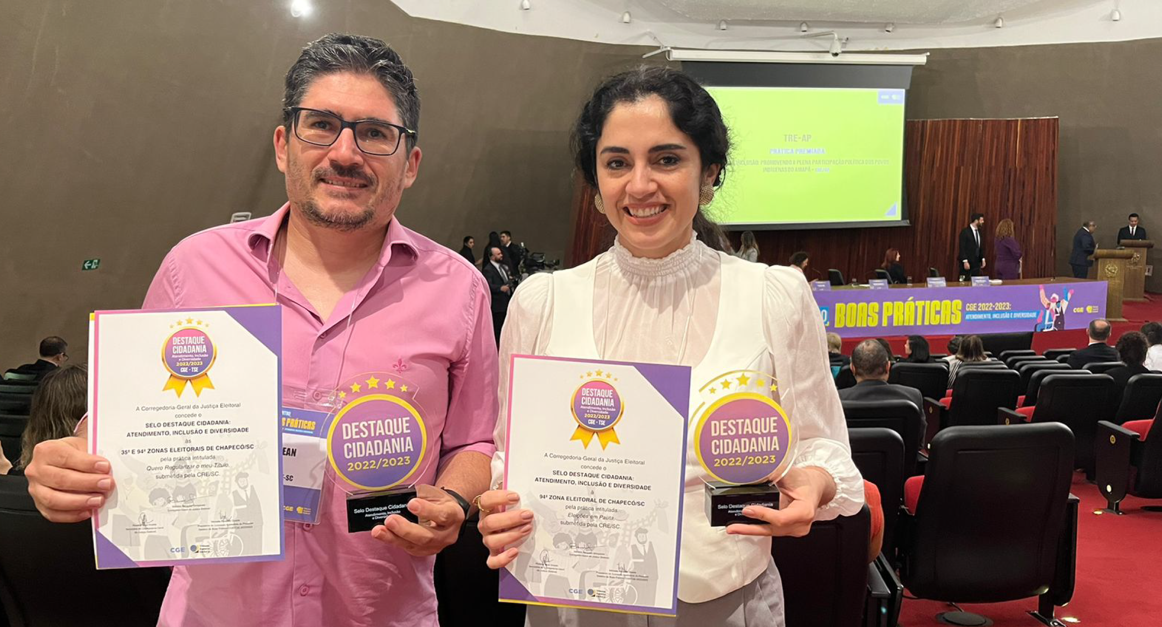Justi&ccedil;a Eleitoral de SC &eacute; premiada em Bras&iacute;lia (DF) por a&ccedil;&otilde;es de cidadania