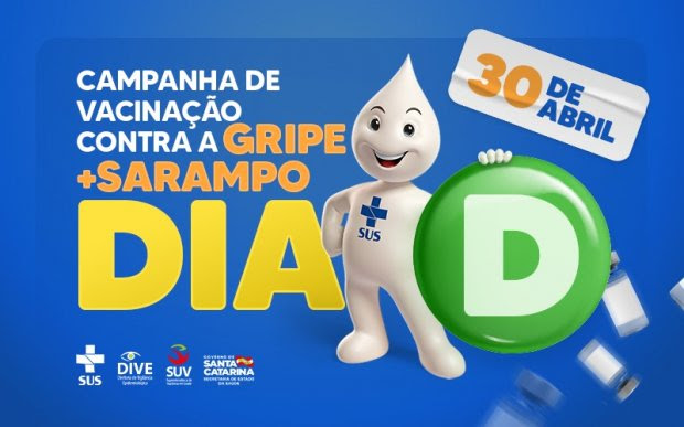 Dia D de Vacina&ccedil;&atilde;o contra a gripe e o sarampo em SC &eacute; neste s&aacute;bado