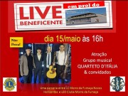 Live com o Quarteto D'It&aacute;lia em prol da constru&ccedil;&atilde;o do Centro do Idoso em MF