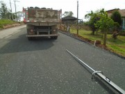 Serviços de aplicação de base na Rodovia Juvenal José Silvano são concluídos