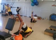 Atividade física na academia do Centro de Treinamento