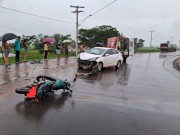 Acidente entre moto e carro deixa mulher ferida no Município de Içara (SC)