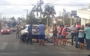 Acidente com motociclista na Rua Vitória dificulta trânsito