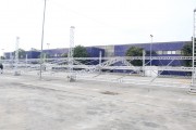Estrutura da Feira AgroPonte 2022 começa a ser montada em Criciúma