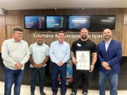Campe&atilde;o mundial de powerlifting recebe mo&ccedil;&atilde;o do Poder Legislativo