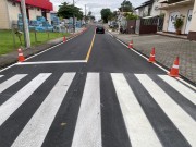 Finalizado o capeamento asf&aacute;ltico da Rua Amaro Maur&iacute;cio Cardoso em I&ccedil;ara (SC)