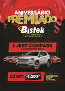 Aniversário Bistek: promoção irá sortear quatro carros e vale-compras aos clientes 