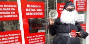 Bancários protestam em agência do Bradesco em Içara