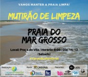 Campanha promove Mutirão de limpeza da Praia do Mar Grosso