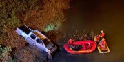 Motorista morre ao cair com veículo com placas de Içara no Rio Araranguá