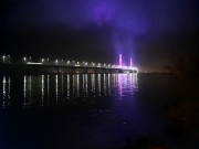 Iluminação da Ponte Anita Garibaldi reforça apoio contra violência à mulher