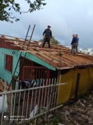 Infectada por covid-19 família tem casas destruídas por ciclone em Chapecó