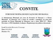 Fórum Municipal de Educação será realizado em Urussanga