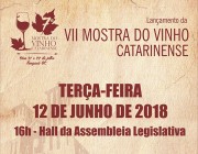 Lançamento de VII Mostra do Vinho Catarinense acontece dia 12