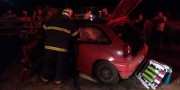 Após colisão na Rodovia SC-445 motorista é resgatado pelo Corpo de Bombeiros