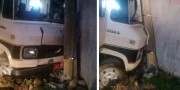 Caminhão colide em poste e deixa Bairro Jardim Silvana sem energia