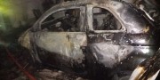 Incêndio atinge moradia e veículo no Bairro Barreira na cidade de Içara