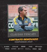 Criciúma E.C. renova o contrato do técnico Cláudio Tencati para a temporada 2022