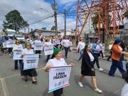 Representantes de entidades e de escolas desfilaram em I&ccedil;ara (SC)