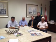 Vereadores do PSD e PMDB visitam deputados na Alesc