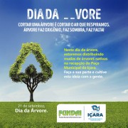 Comemoração do Dia da Árvore terá doação de mudas em Içara