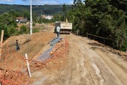 Obras de pavimentação em Siderópolis continuam avançando