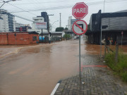 Chuva provoca alagamentos em pontos mais baixos no Centro de I&ccedil;ara (SC)