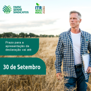 Prazo para o produtor rural declarar o ITR encerra no dia 30 de setembro